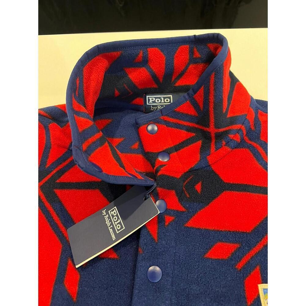 $258 POLO RALPH LAUREN SNOWFLAKES NORDIC WINTER POLAR FLEECE PULLOVER Size M - Picture 2 of 8